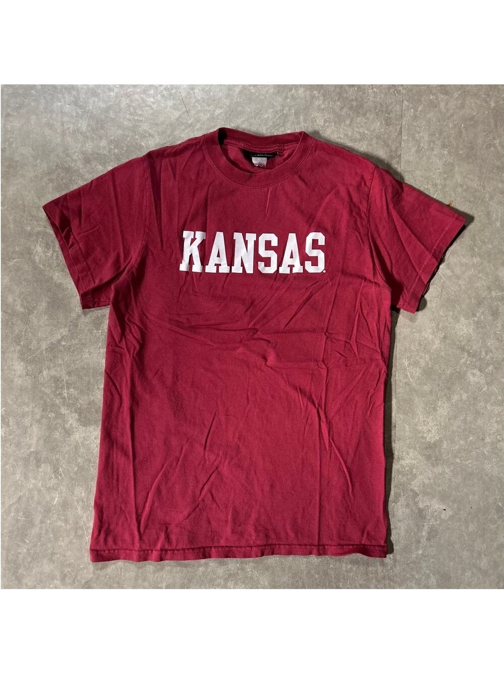 90's Vintage Kansas Jayhawks Pink T-Shirt -M